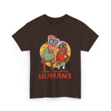 Caring For Vintage Humans Nursing T-Shirt - Dark Chocolate