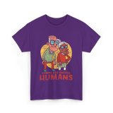 Caring For Vintage Humans Nursing T-Shirt - Purple