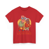 Caring For Vintage Humans Nursing T-Shirt - Red