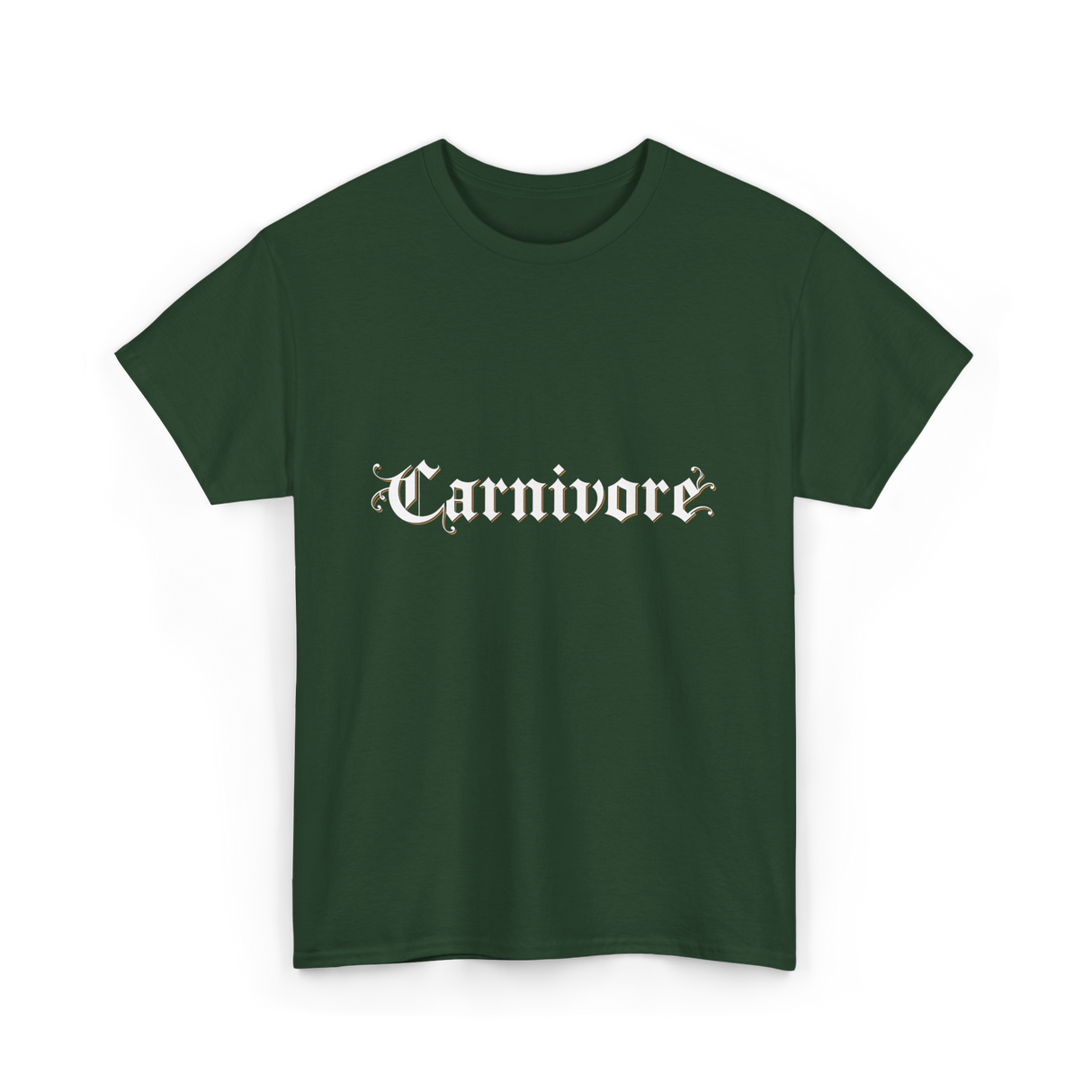 Carnivore Diet Nutrition T-Shirt - Forest Green