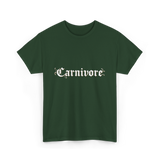 Carnivore Diet Nutrition T-Shirt - Forest Green