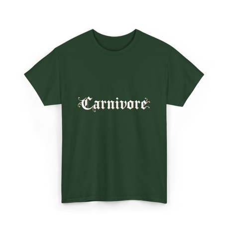 Carnivore Diet Nutrition T-Shirt - Forest Green