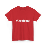 Carnivore Diet Nutrition T-Shirt - Red