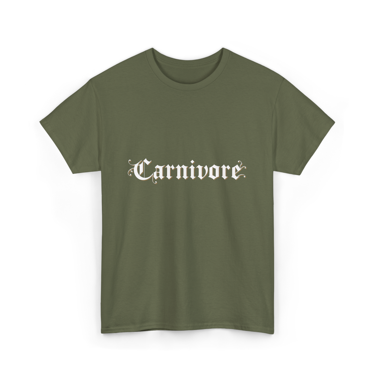 Carnivore Diet Nutrition T-Shirt - Military Green