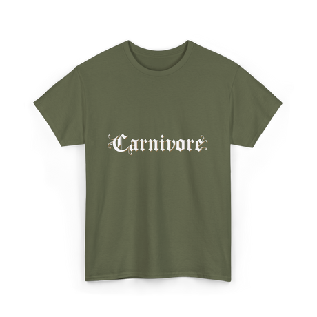 Carnivore Diet Nutrition T-Shirt - Military Green