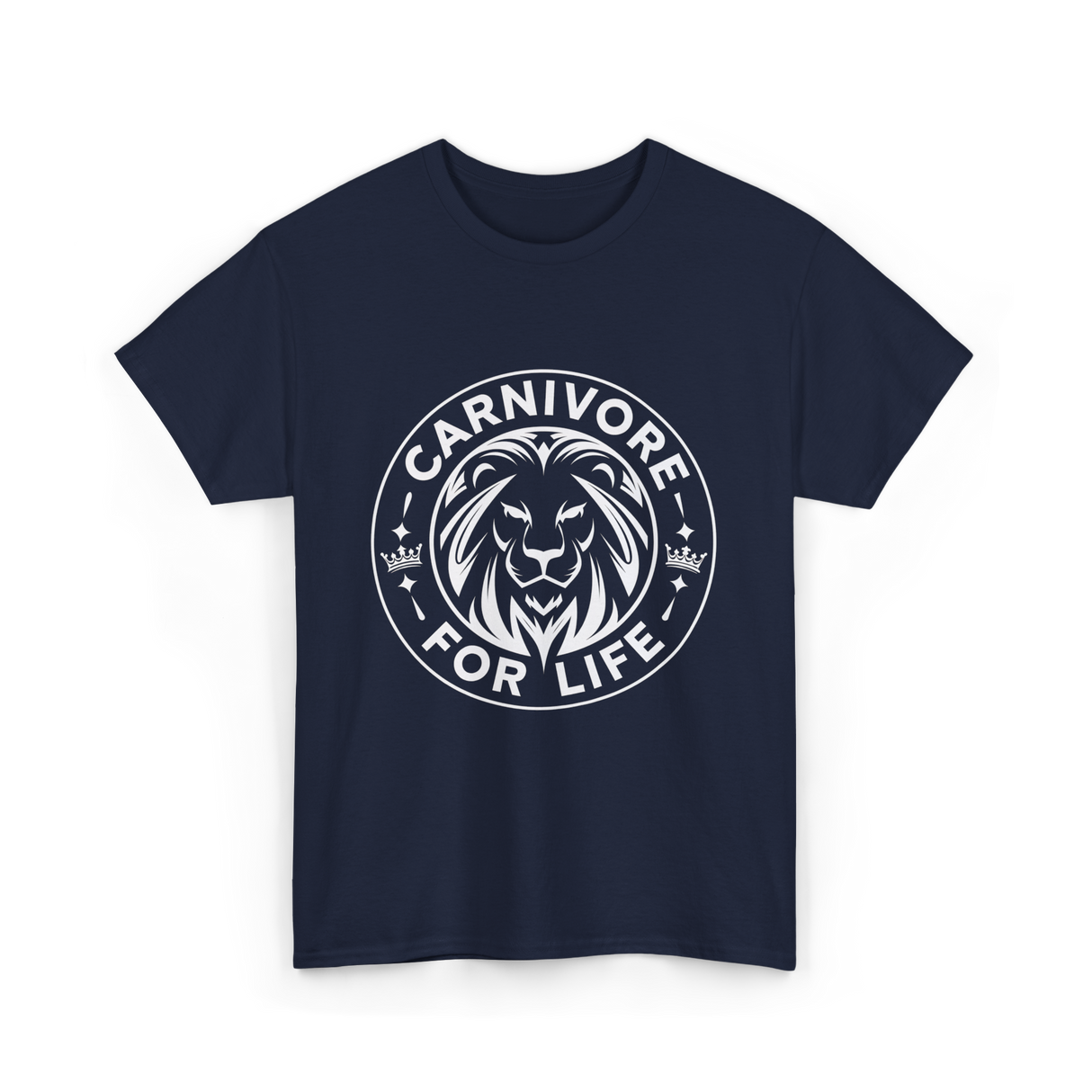 Carnivore For Life Lion Carnivores T-Shirt - Navy