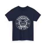 Carnivore For Life Lion Carnivores T-Shirt - Navy