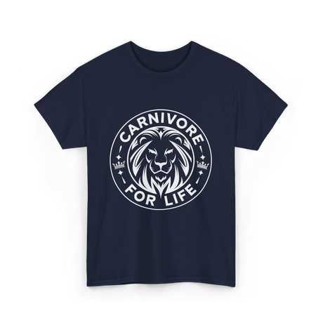 Carnivore For Life Lion Carnivores T-Shirt - Navy