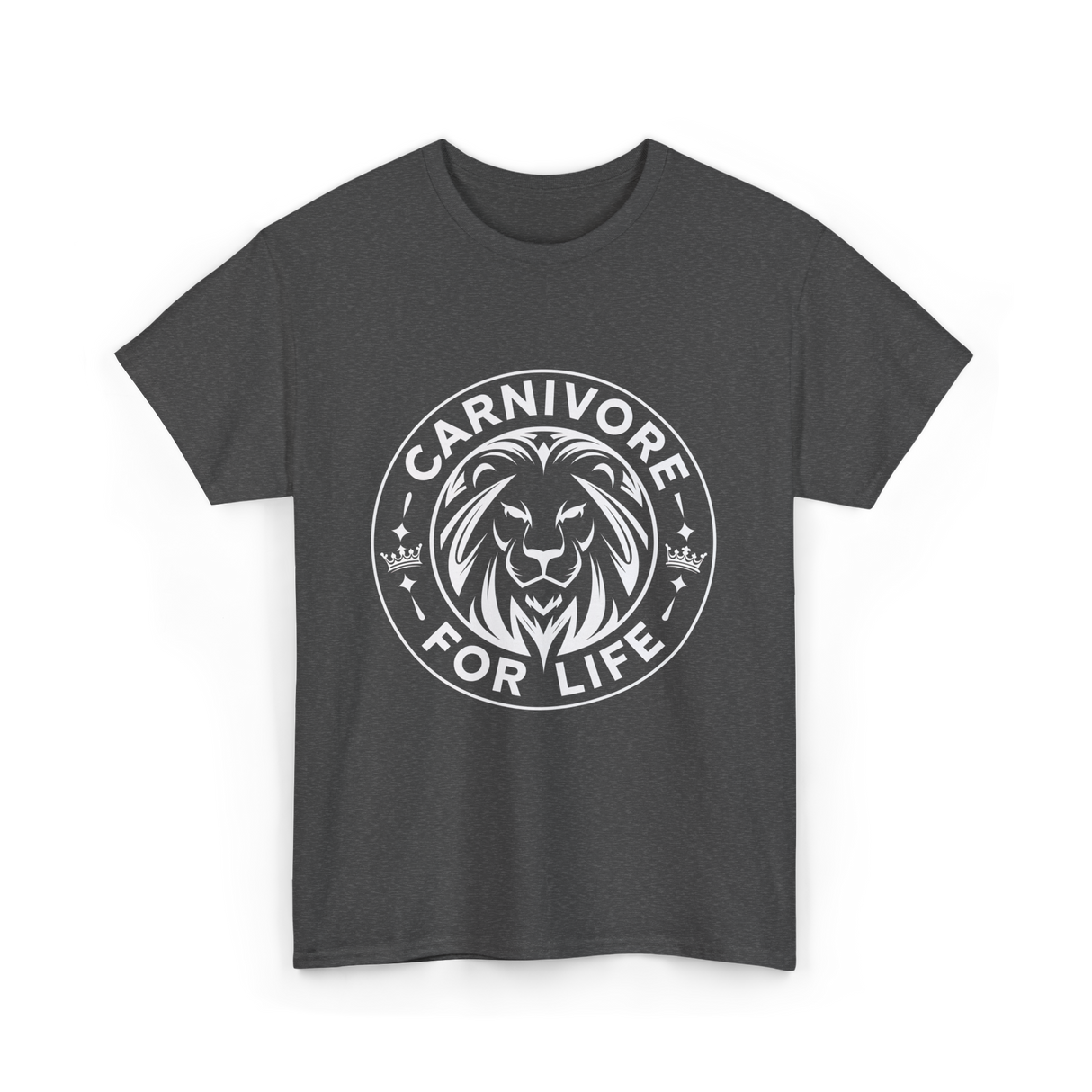 Carnivore For Life Lion Carnivores T-Shirt - Dark Heather