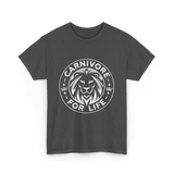 Carnivore For Life Lion Carnivores T-Shirt - Dark Heather