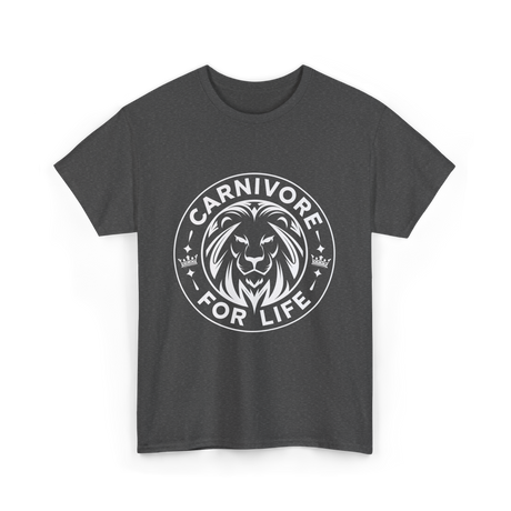 Carnivore For Life Lion Carnivores T-Shirt - Dark Heather