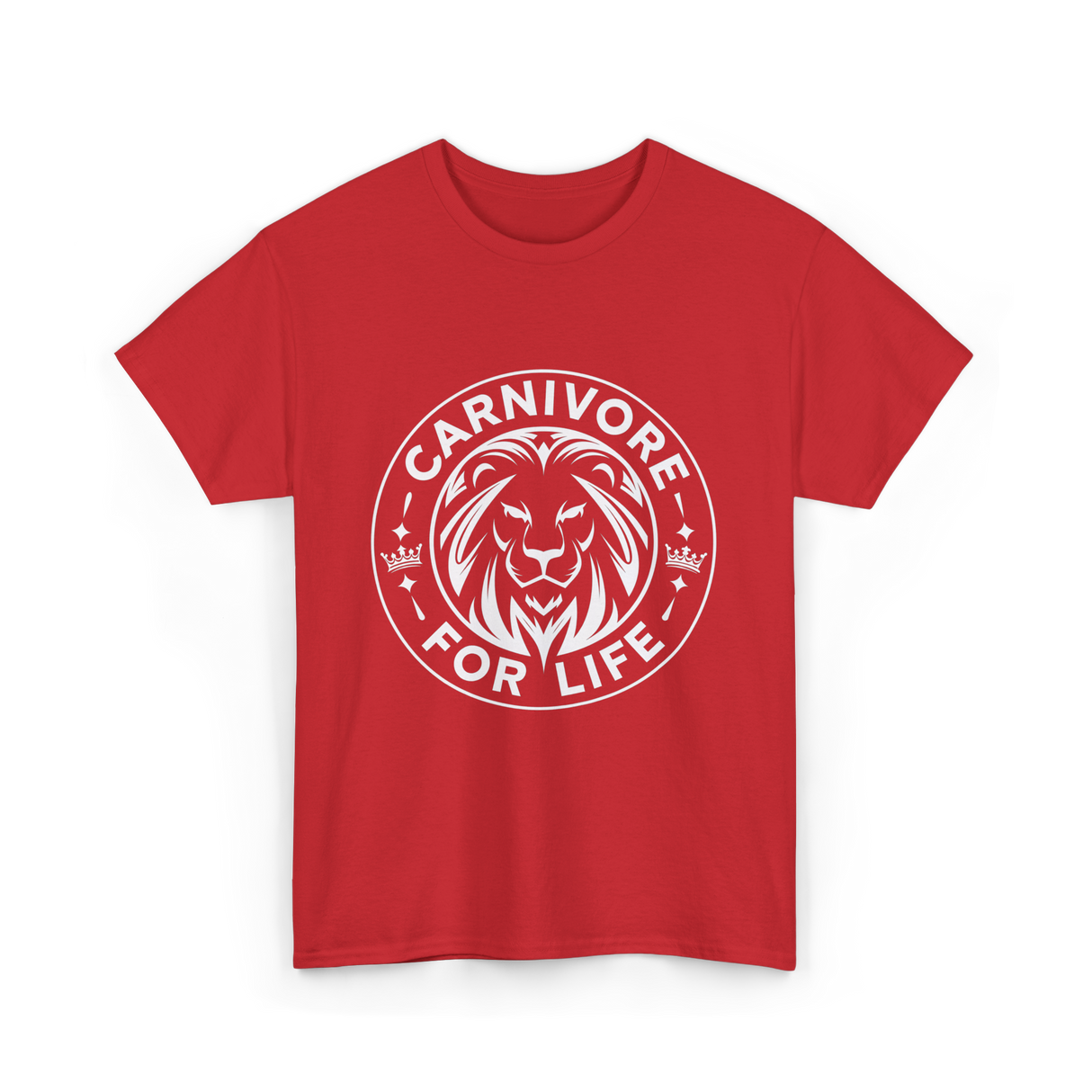 Carnivore For Life Lion Carnivores T-Shirt - Red