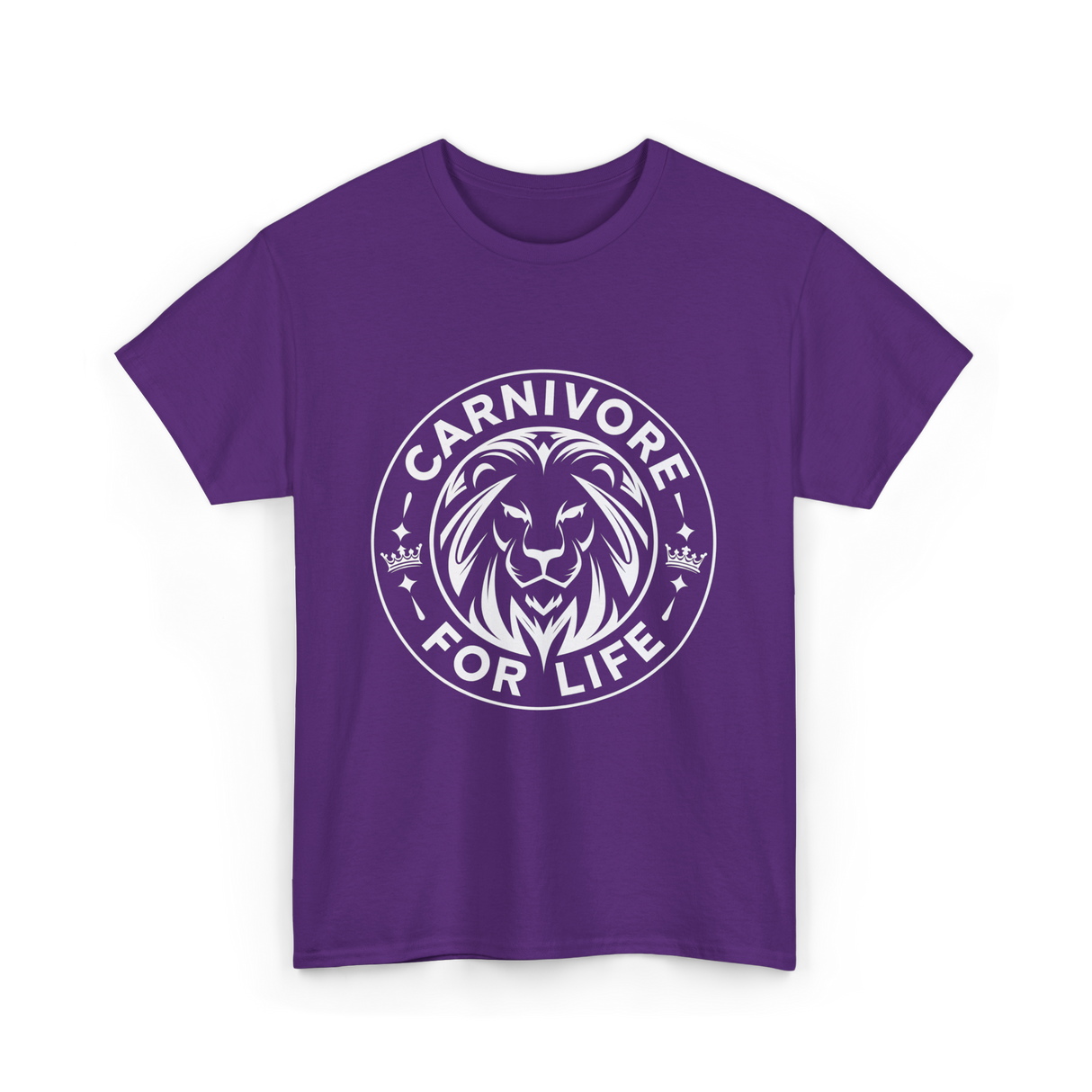 Carnivore For Life Lion Carnivores T-Shirt - Purple