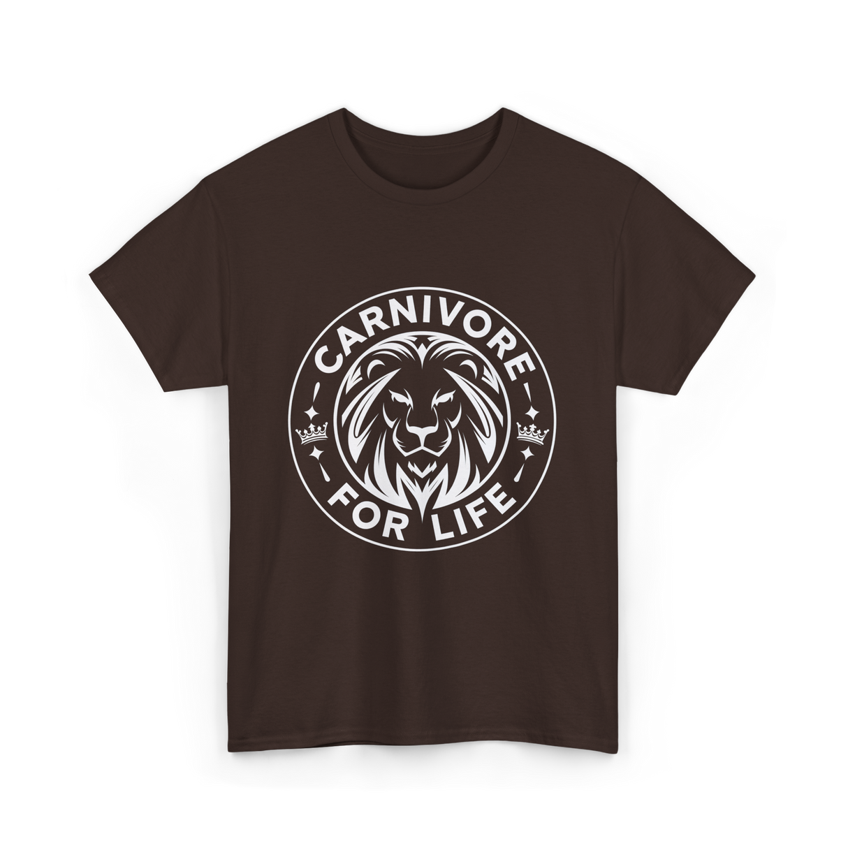 Carnivore For Life Lion Carnivores T-Shirt - Dark Chocolate