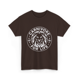 Carnivore For Life Lion Carnivores T-Shirt - Dark Chocolate