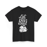 Cat And Dog Mom Pet Lover T-Shirt - Black