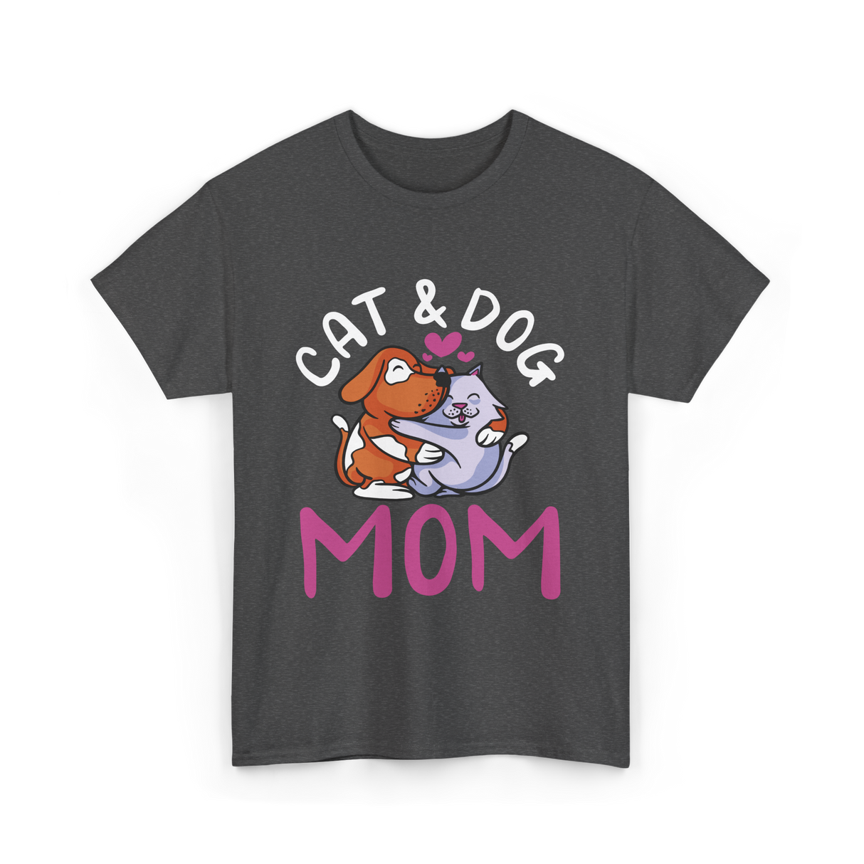 Cat And Dog Mom Pet Lover T-Shirt - Dark Heather