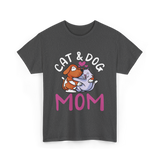 Cat And Dog Mom Pet Lover T-Shirt - Dark Heather