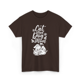 Cat And Dog Mom Pet Lover T-Shirt - Dark Chocolate