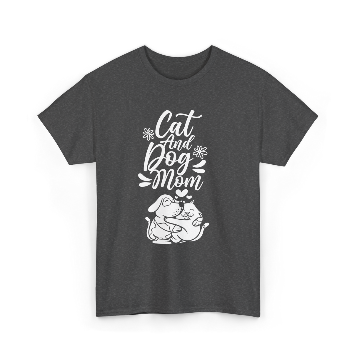 Cat And Dog Mom Pet Lover T-Shirt - Dark Heather