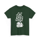 Cat And Dog Mom Pet Lover T-Shirt - Forest Green