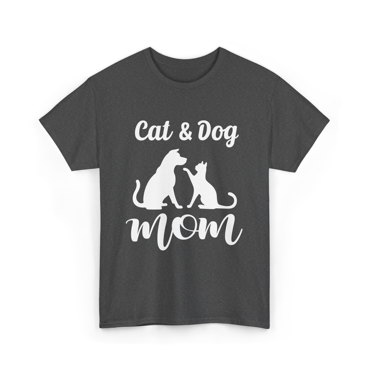 Cat and Dog Mom Pets Animals T-Shirt - Dark Heather