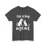 Cat and Dog Mom Pets Animals T-Shirt - Dark Heather