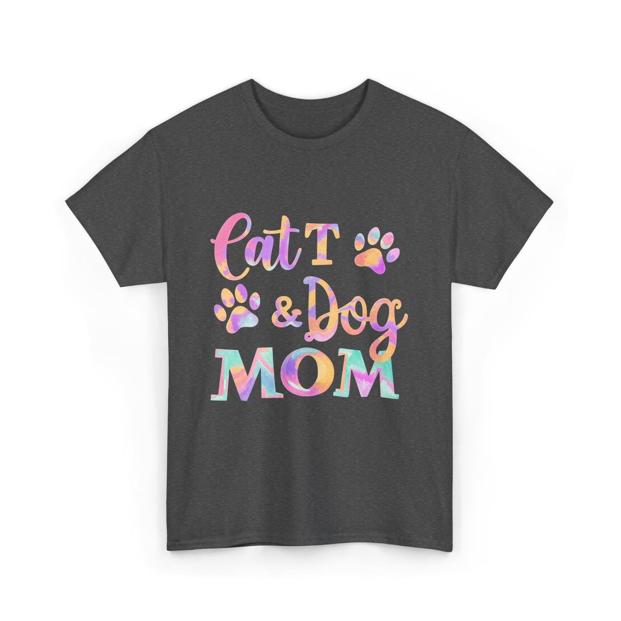 Cat and Dog Mom Pets T-Shirt - Dark Heather