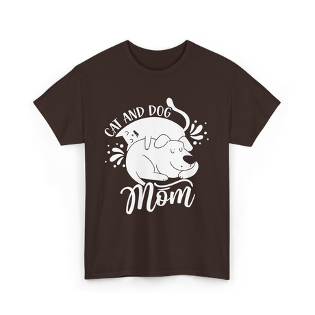 Cat And Dog Mom Pets T-Shirt - Dark Chocolate