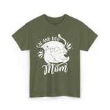 Cat And Dog Mom Pets T-Shirt - Military Green