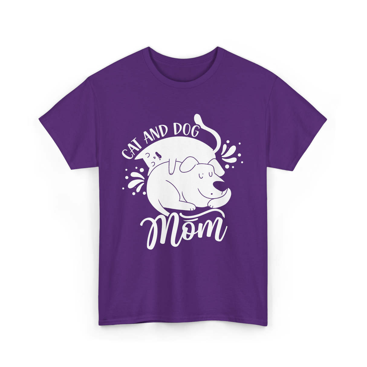 Cat And Dog Mom Pets T-Shirt - Purple