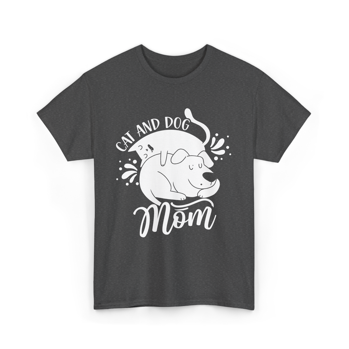 Cat And Dog Mom Pets T-Shirt - Dark Heather