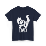 Cat Dad Kitty Father T-Shirt - Navy