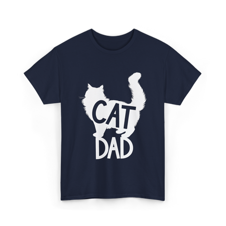 Cat Dad Kitty Father T-Shirt - Navy