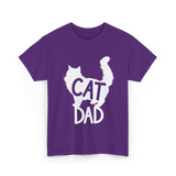 Cat Dad Kitty Father T-Shirt - Purple