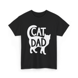 Cat Dad Kitty Father T-Shirt - Black