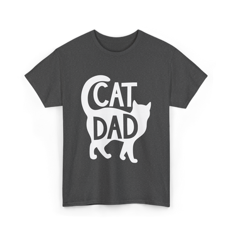 Cat Dad Kitty Father T-Shirt - Dark Heather