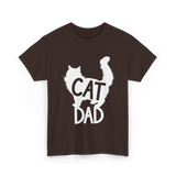 Cat Dad Kitty Father T-Shirt - Dark Chocolate