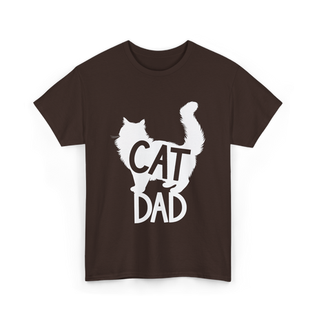 Cat Dad Kitty Father T-Shirt - Dark Chocolate