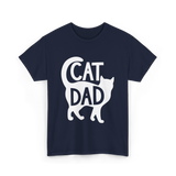 Cat Dad Kitty Father T-Shirt - Navy