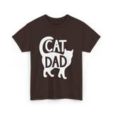 Cat Dad Kitty Father T-Shirt - Dark Chocolate