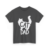 Cat Dad Kitty Father T-Shirt - Dark Heather