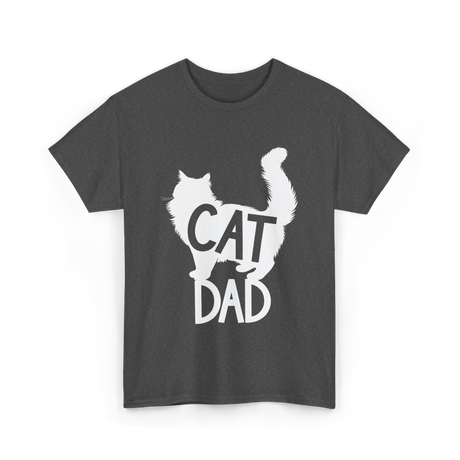 Cat Dad Kitty Father T-Shirt - Dark Heather