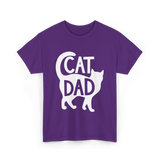 Cat Dad Kitty Father T-Shirt - Purple