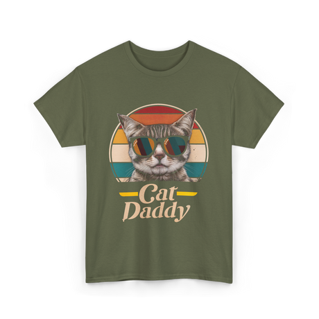 Cat Daddy Cats T-Shirt - Military Green