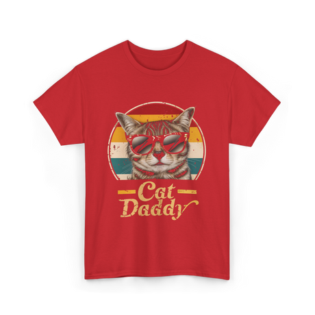 Cat Daddy Cat T-Shirt - Red