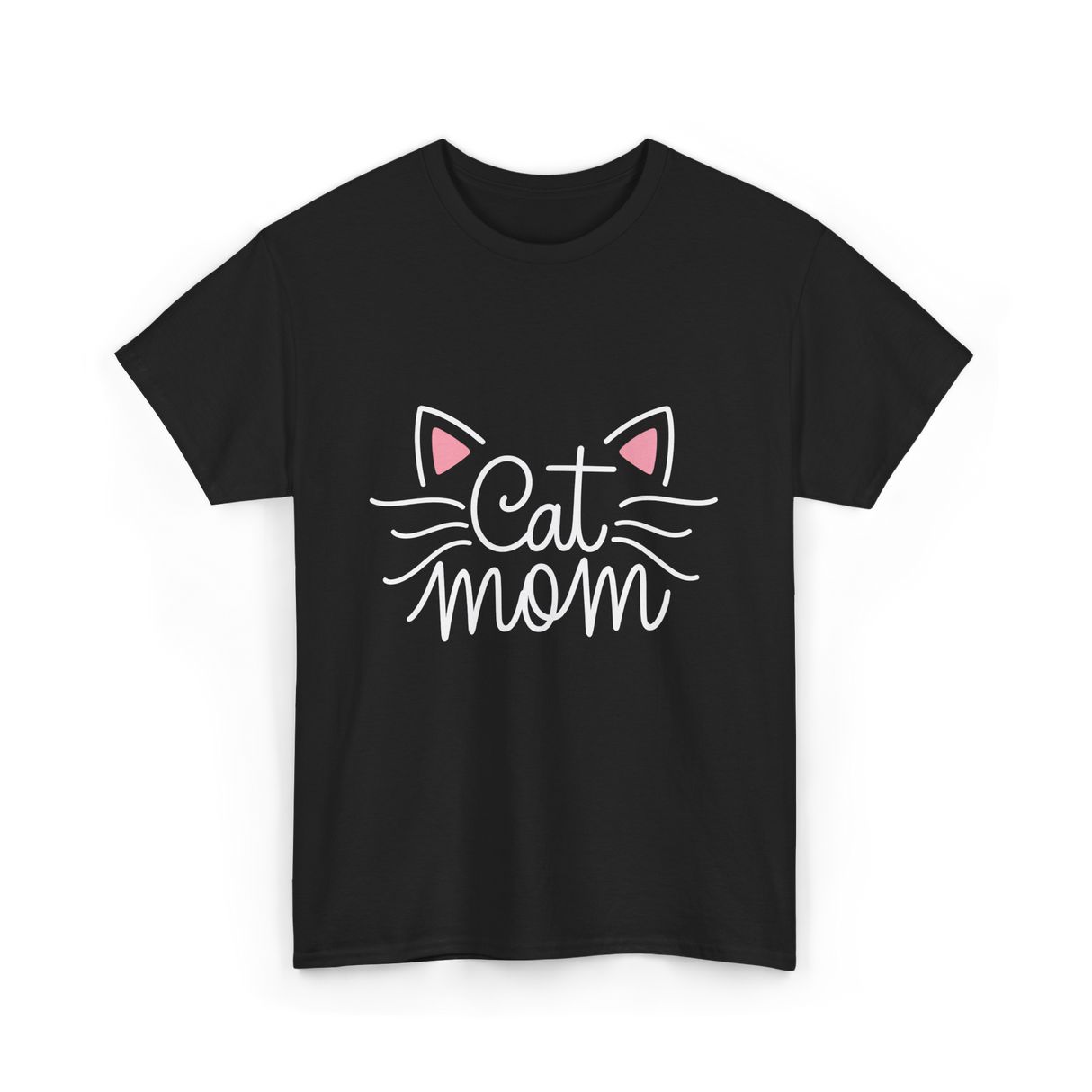 Cat Mom Animal Lover T-Shirt - Black