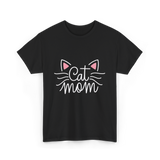 Cat Mom Animal Lover T-Shirt - Black