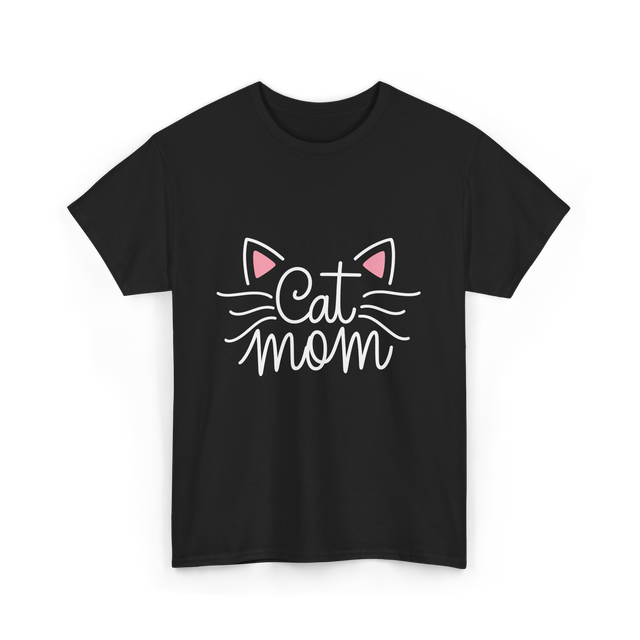 Cat Mom Animal Lover T-Shirt - Black