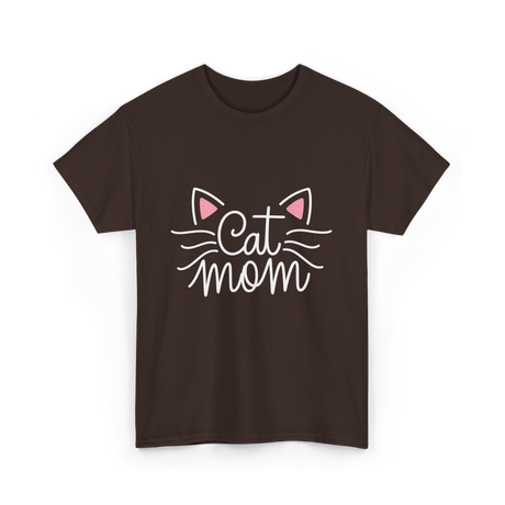 Cat Mom Animal Lover T-Shirt - Dark Chocolate